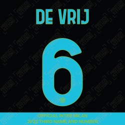 De Vrij 6 (Official Inter Milan 2021/22 Third Club Name and Numbering)